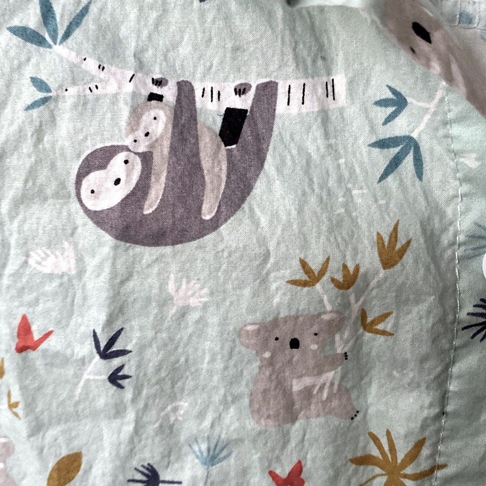 Sloth and Koala button up Hawaiian style shirt - Picture 2 of 8
